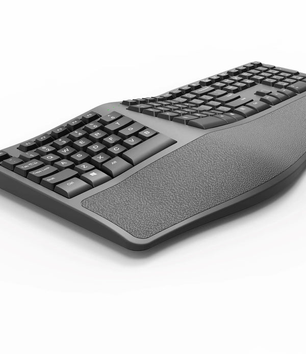 real high quality 2.4g Wireless Ergonomic with Wrist Rest quite Membrane Keys