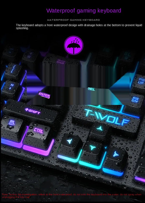 USB Wired Gaming Glow Keyboard 104 Keys Mechanical Suspended LED Backlit Rainbow Gaming for PC Computer Laptop