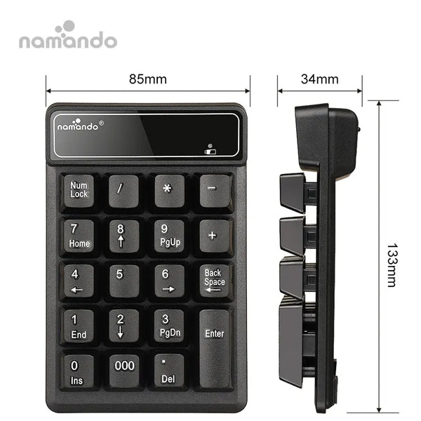 19 Keys USB Mechanical Wire numeric keypad Mini number keycaps Numpad for Laptop Desktop PC Computer notebook