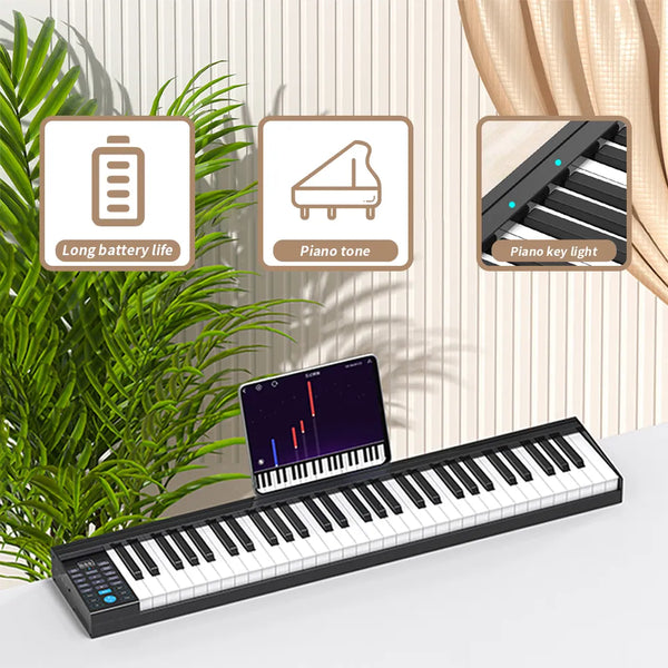 Konix Electronic Cheapest Piano Keyboard Usb Battery Music Piano Professional Mid 61 Keys Musical Instrument