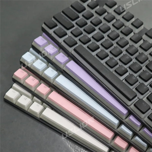 USLION 104 Keys Pudding Shimmer PBT OEM Mechanical Keycaps Set Anime Artisan Cute Gaming Sublimation Keycaps