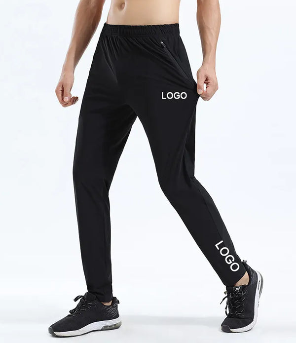 Sweat Golf Pants Gym Joggers Slim Waist Outdoor Sports Custom Logo Nylon Spandex Mens Fit Black Lower for Men Sweatpants Sporty