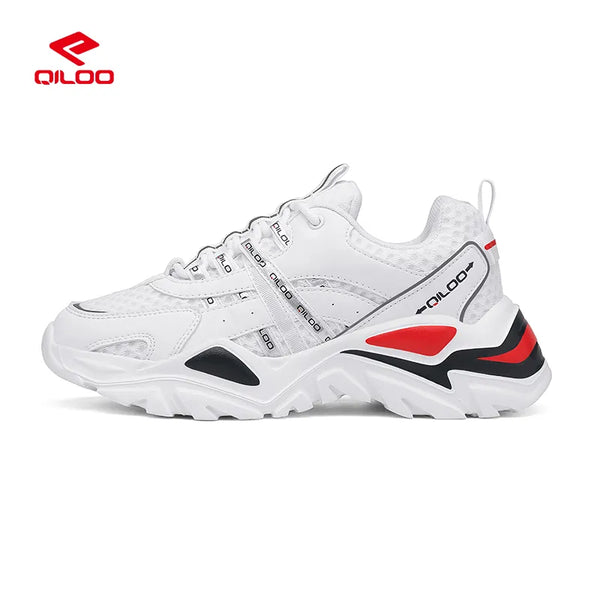 QILOO Wholesale Chunky Sport Shoes for Women Non-Slip Lace-Up Running Sneakers Lighted Upper Closure for Summer Winter Spring