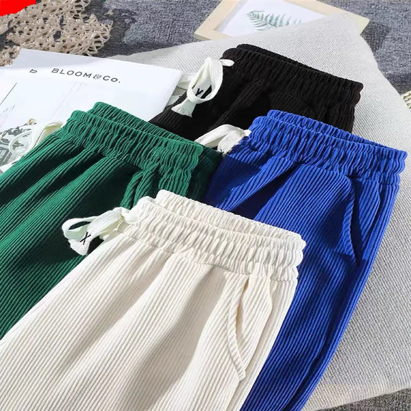 Multi-color pants Spring fall original high quality Chenille high waisted slimming wide leg straight women's