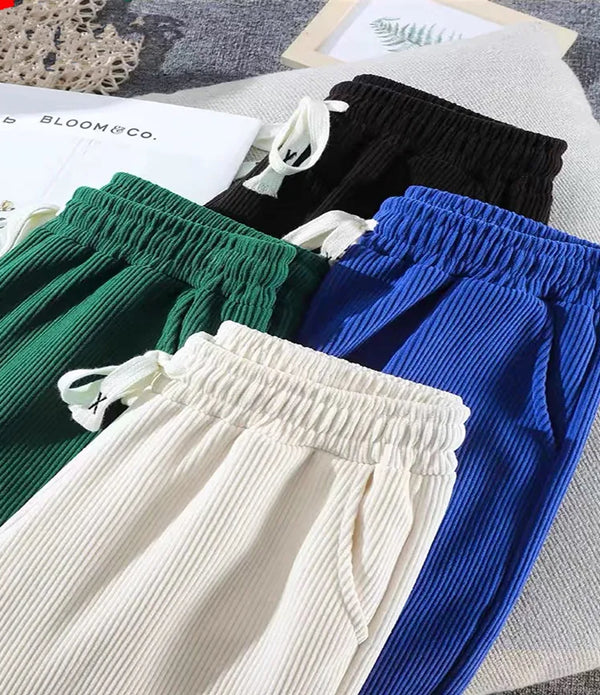 Multi-color pants Spring fall original high quality Chenille high waisted slimming wide leg straight women's