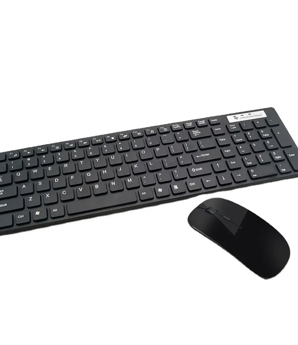 Hot Sell Multimedia 104 Key 2.4G Wireless Keyboard and Mouse Combo Set with Numeric Keypad