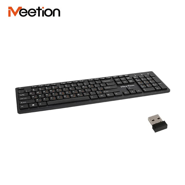 Meetion WK841 CC CE Multimedia Office White Arabic Slim Usb 2.4G Wireless For Laptop Pc