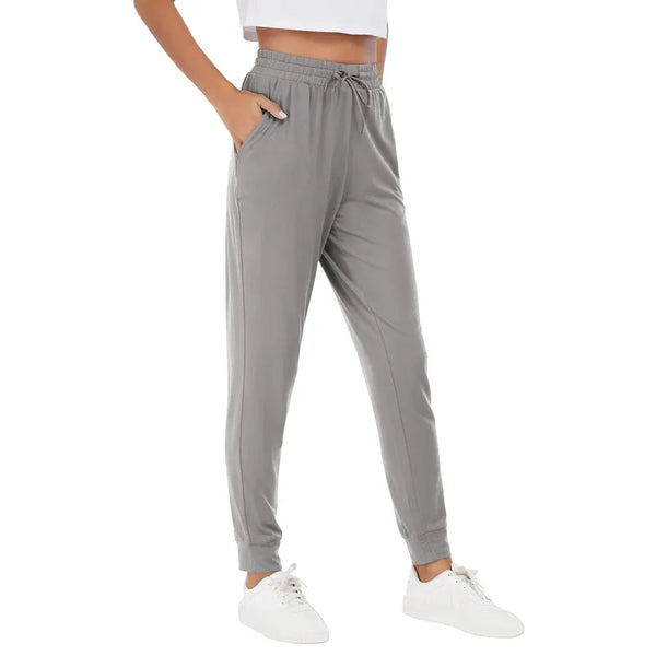 Womens Joggers with Pockets & Drawstring-Sweatpants for Women Workout Running Yoga Lounge