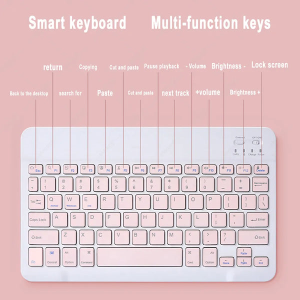 BT 3.0 Keyboard For Apple Teclado iPad Xiaomi Samsung Huawei Phone Tablet Wireless For Android IOS Windows Tablet