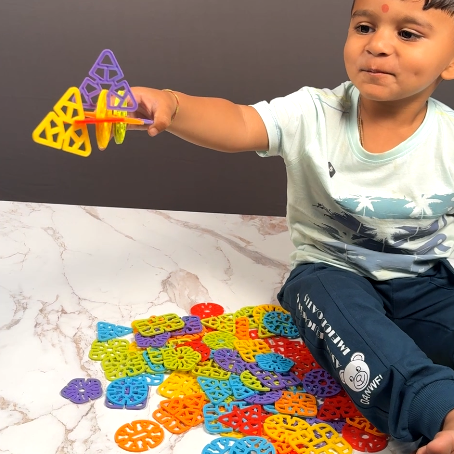 🧩Interlocking Blocks game for kids(72 pcs)