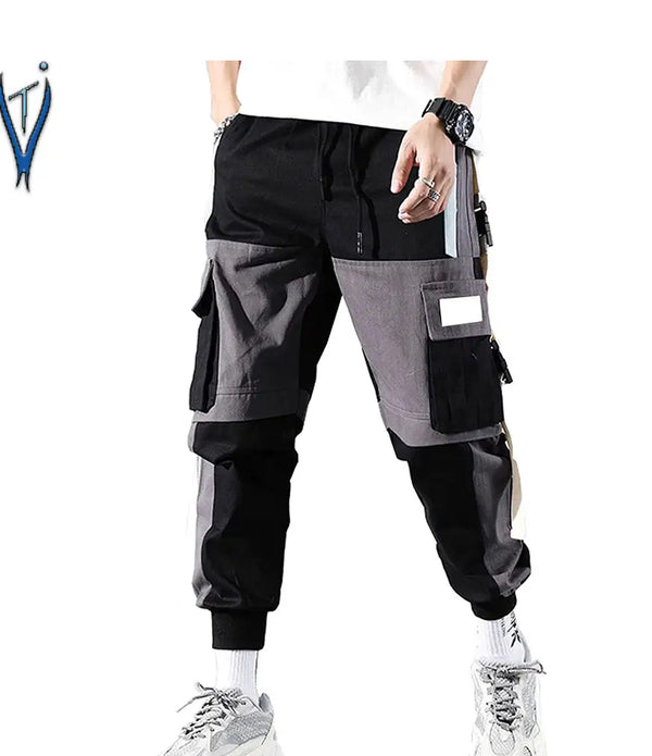 Wholesale Men Multi-pocket Hip Pop Pants Trousers Streetwear Sweatpants Male Casual