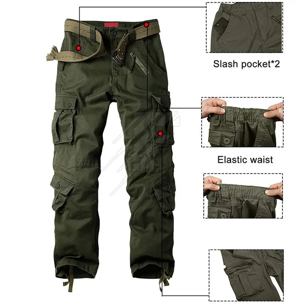 Custom Logo Quick Drying Cargo Pants Fitness Sports Men's Trousers High Quality Cargo