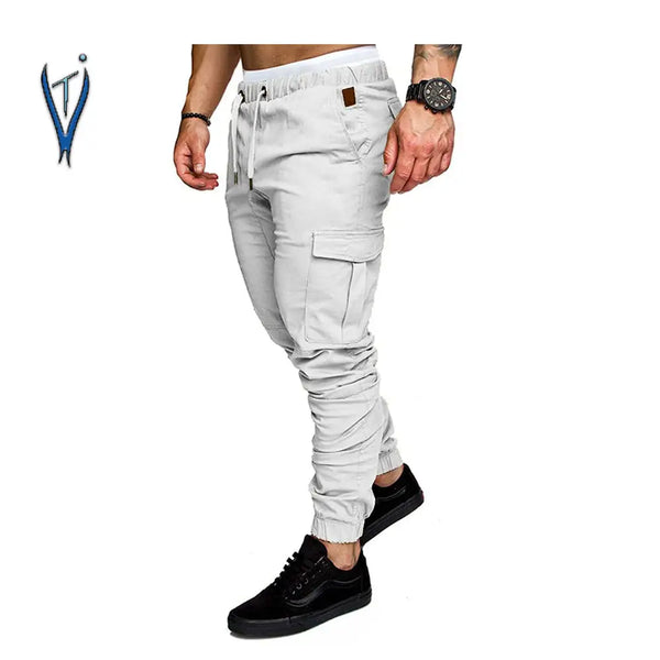 Wholesale Men Multi-pocket Hip Pop Pants Trousers Streetwear Sweatpants Male Casual