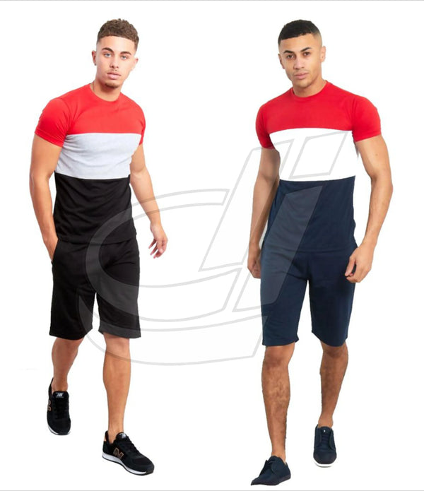 Wholesale Men 3 Color T Shirt And Short Set