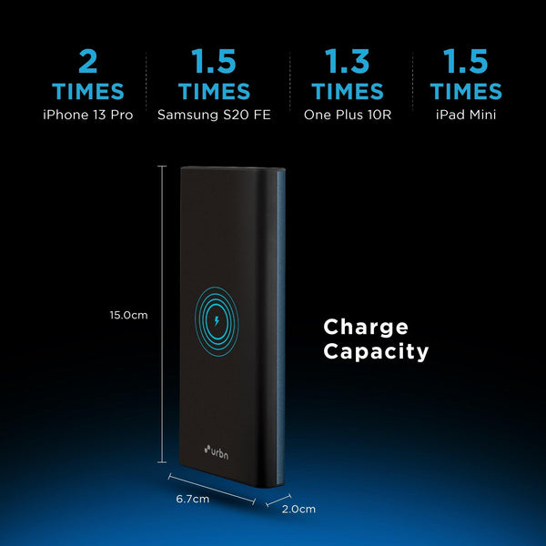 10,000 mAh Wireless Power Bank - Urbn