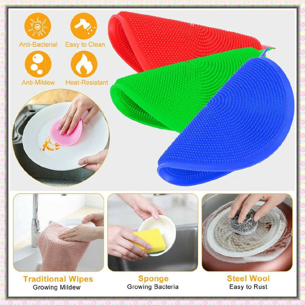 ✨Multipurpose Silicone Sponge Scrubber✨