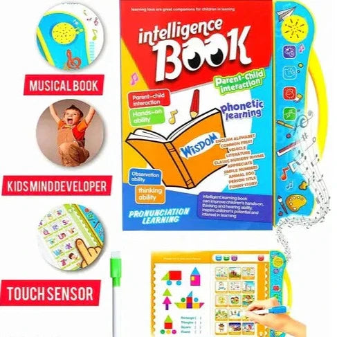 📕Intelligence Book ||  Musical Educational Phonetic Learning Book 3 + Year Kids