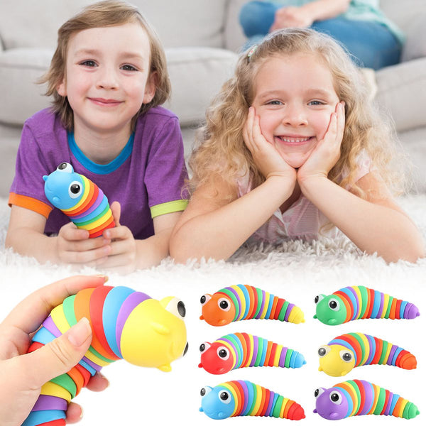 🌟Flexible Finger Slug Toy || Perfect For Stress Relief💯(1 Pcs)